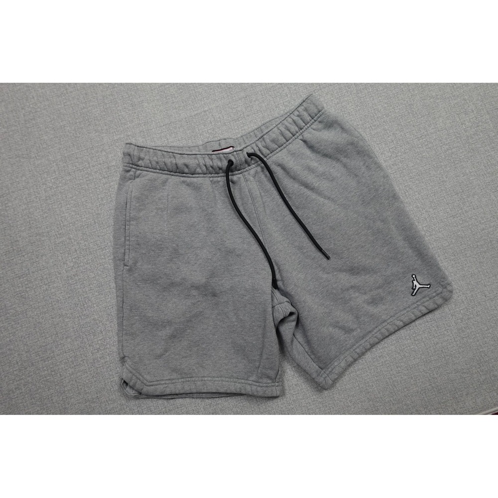 Jordan Sweat Shorts Mens Medium Gray Jumpman Elastic Waist Pockets 9 Inseam